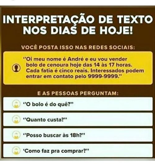 #comunicação #FaltaDeNocao