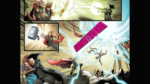 isaalacrymosaa: Loki protecting Jane Ragnarok prelude comic