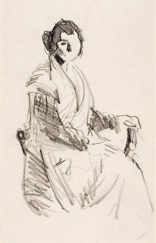 Seated Woman, Robert Henri, 1924, Smithsonian: American Art MuseumSize: sheet: 9 ¾ x 6 1/8 in