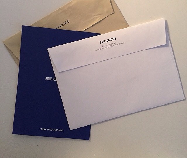 messgala:  Raf Simons, Komakino and Lemaire A/W 15 Invitations