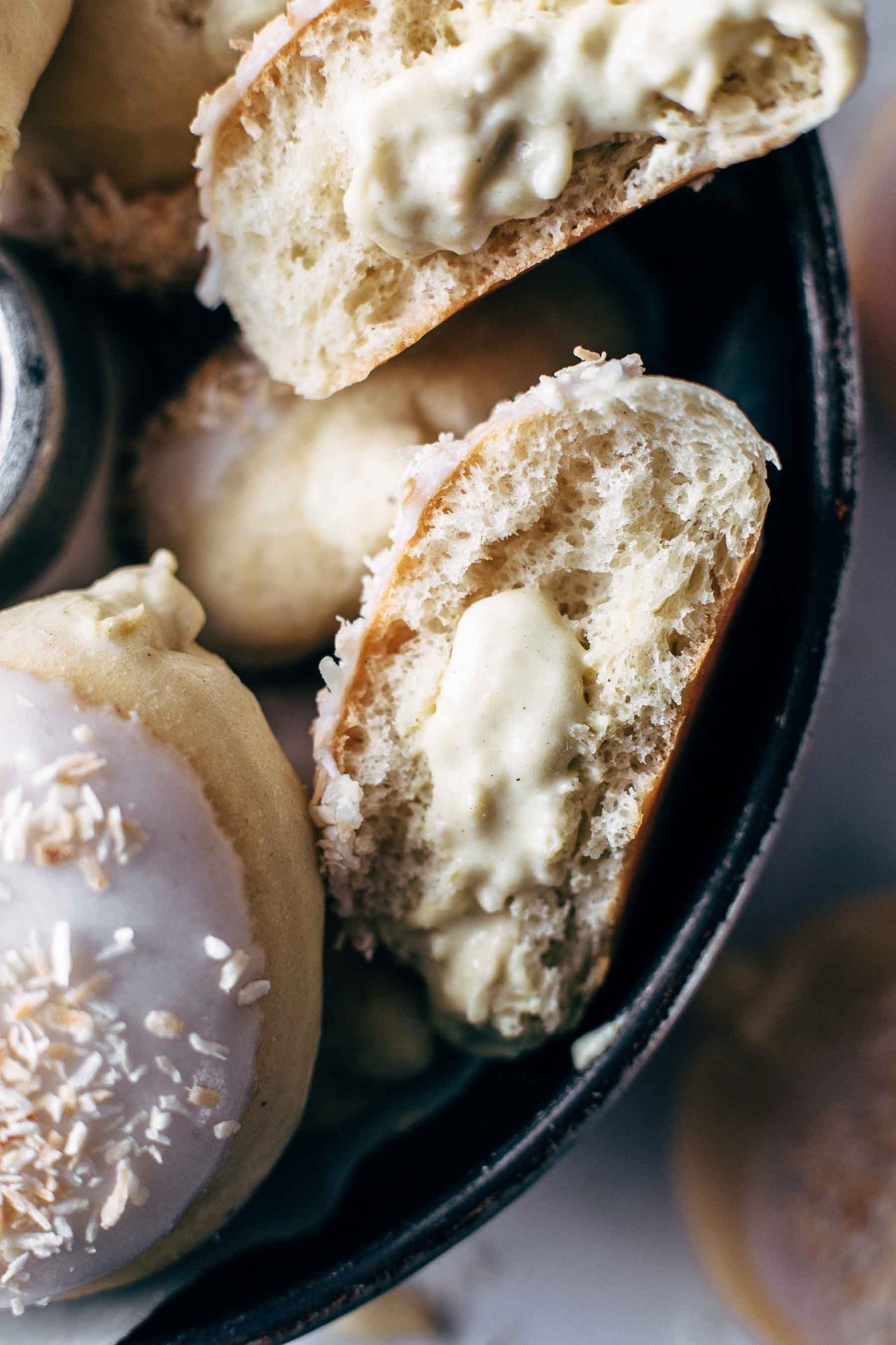 sweetoothgirl:    COCONUT CREAM FILLED BAKED YEAST DONUTS RECIPE