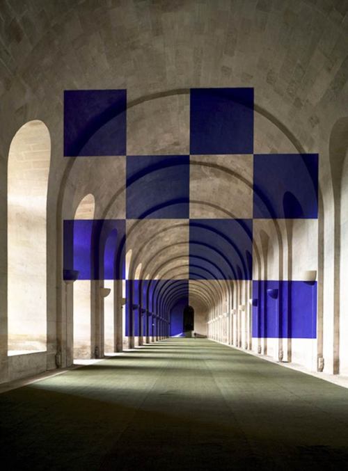 Felice Varini, installations based on the principle of Anamorphosis, 1979-2013. Source