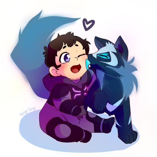 foxyjoy-art:Baby Keith and his wolf puppy commission! 
