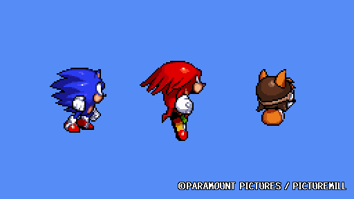 crappyblue:crappyblue: here’s a bunch of pixel animation work i did for the sonic 2 movie cred