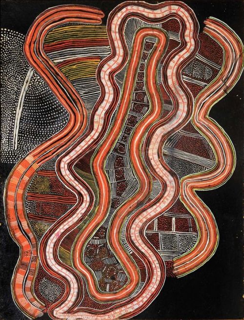 newguineatribalart: Aboriginal Art by Mick Namarari Tjapaltjarri