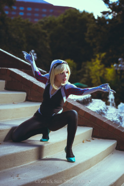   Spider Gwen cosplay shot at Anime Weekend Atlanta 2016Photography by Patrick SunCustom suit created by Nathan DeLuca   