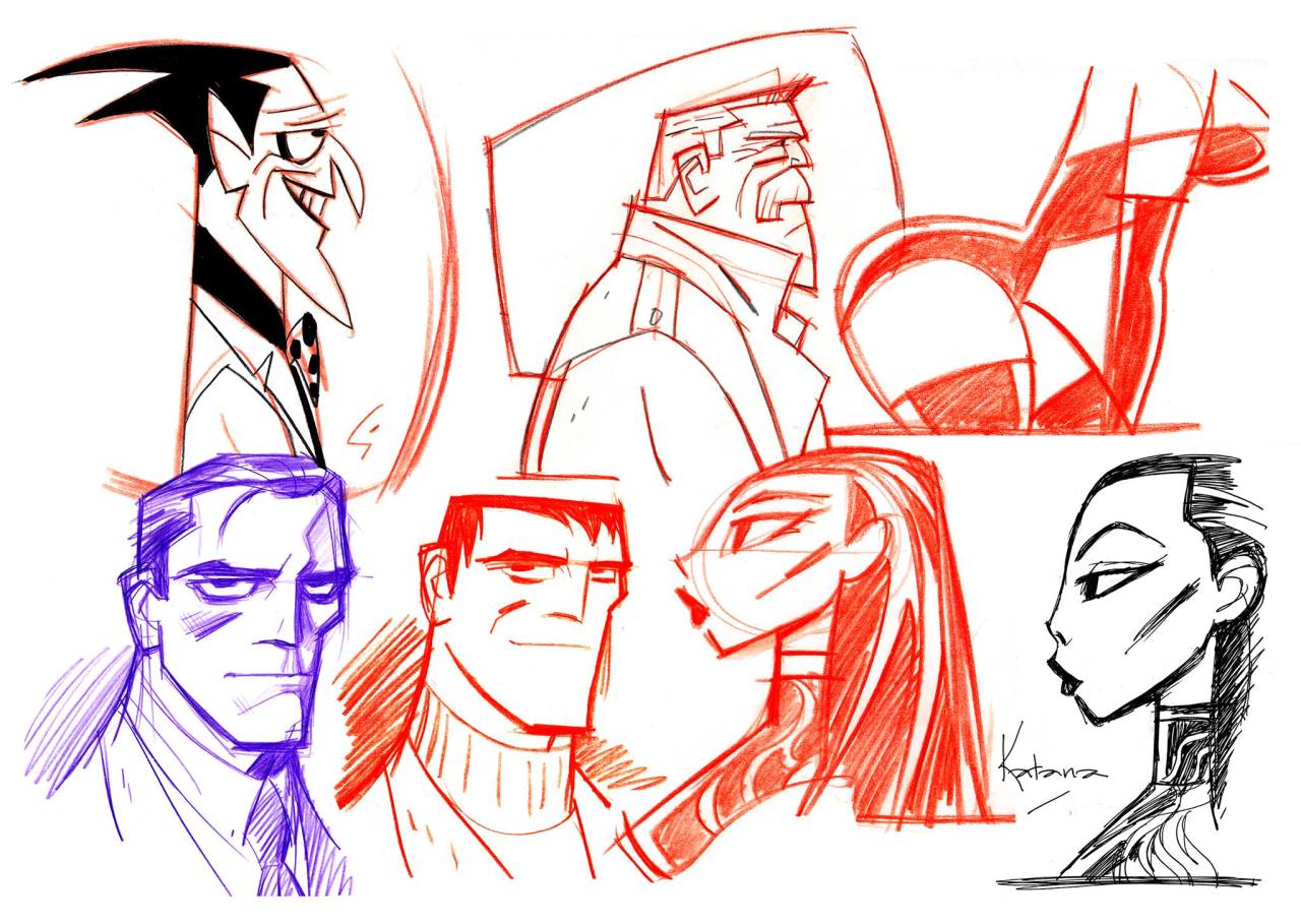 charactermodel:  Bruce Wayne, Batman, Gordon and Misc Faces by Shane Glines [ Beware