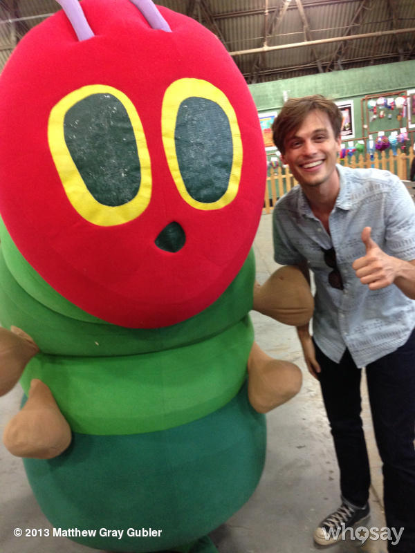 gublernation:  me and a really big caterpillar View more Matthew Gray Gubler on WhoSay