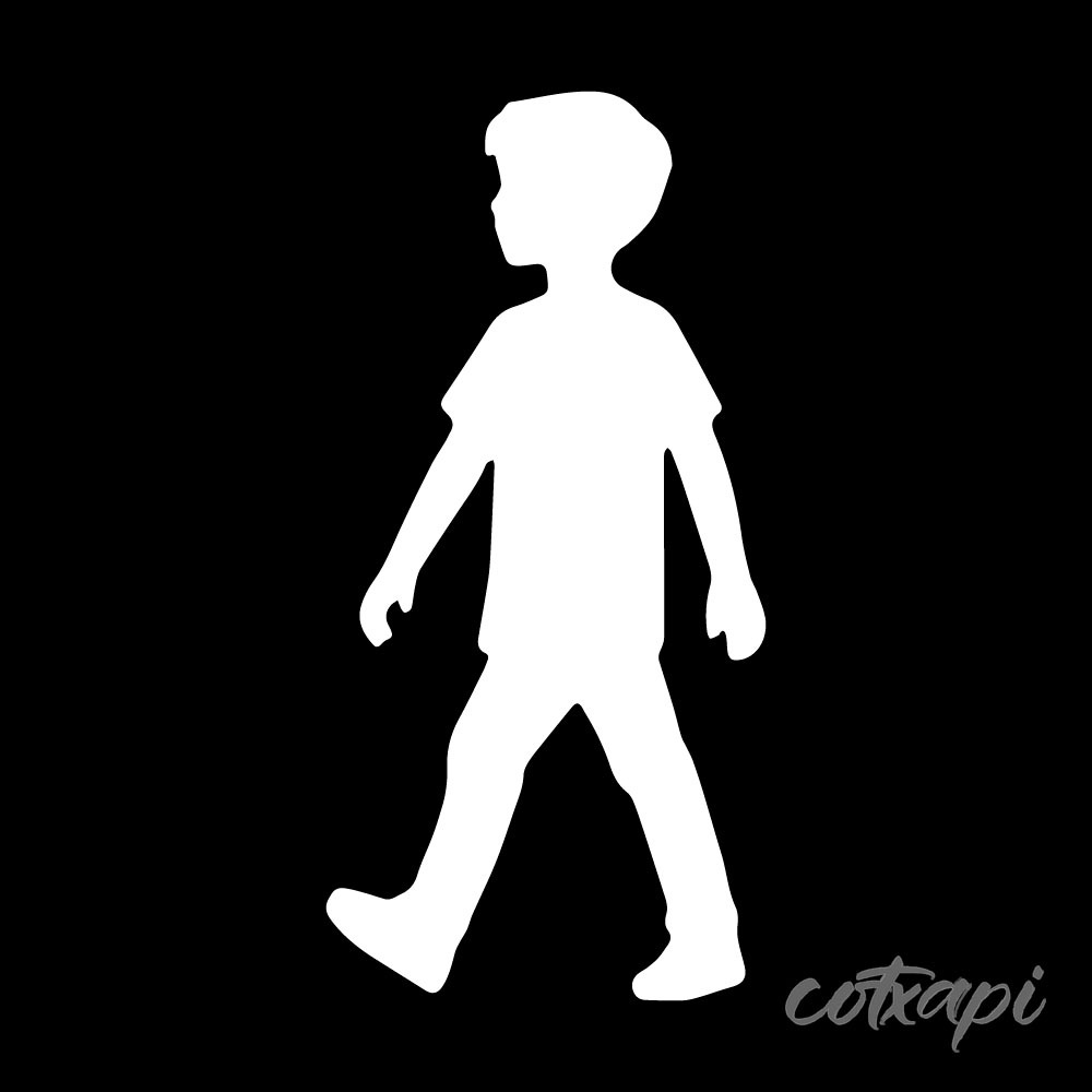 Kids Girls Boys icon in vector art Black white outline art