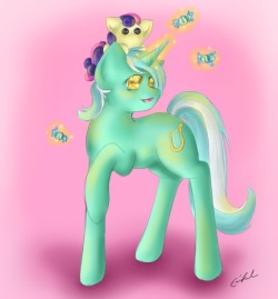 spectralpony:  Lyra’s BonBon plushie! <3