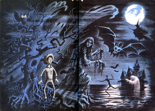 monzo12782: Inside cover to 1961’s Alfred Hitchcock’s Haunted Houseful. Art by Fred Banb