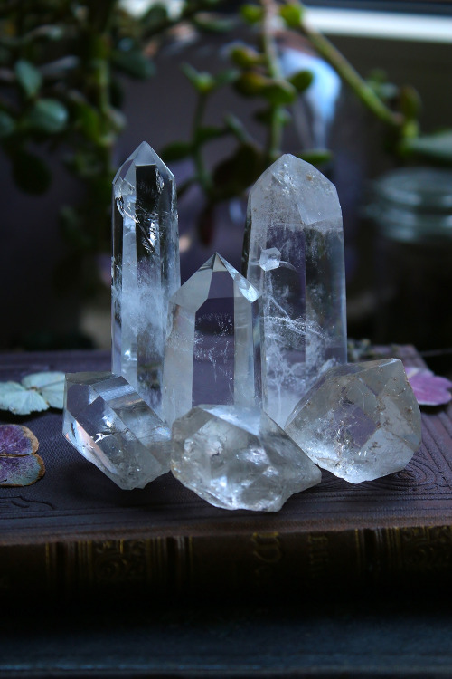 90377:Most of my beautiful clear quartz points together.tumblr | Instagram | Etsy Shop