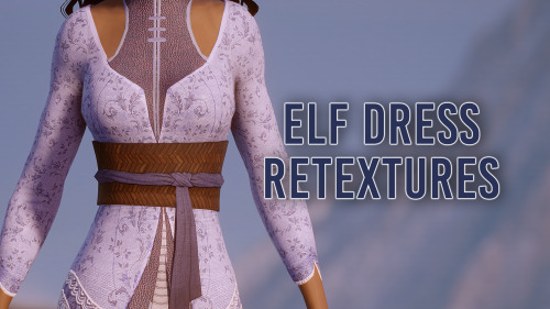 cullenvhenan: Hey all! I made a retexture for the alienage elf dress. This is meant to be used with 