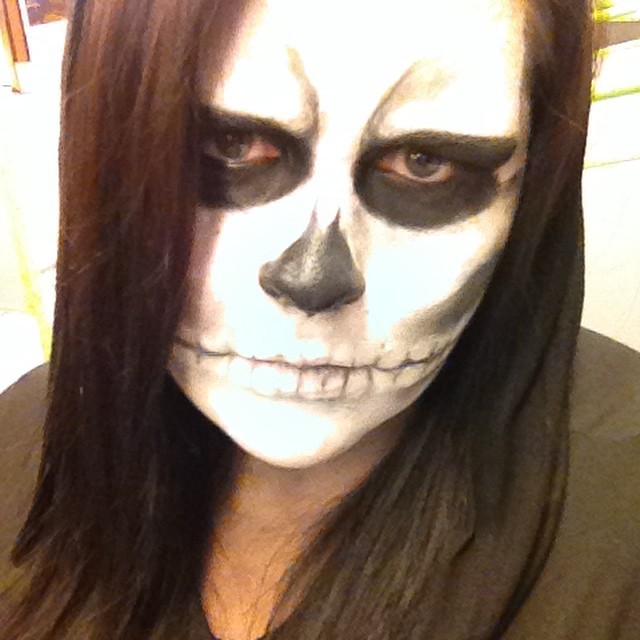 It&rsquo;s skull time. #death #skull #skeleton #makeup #melbourne #fun