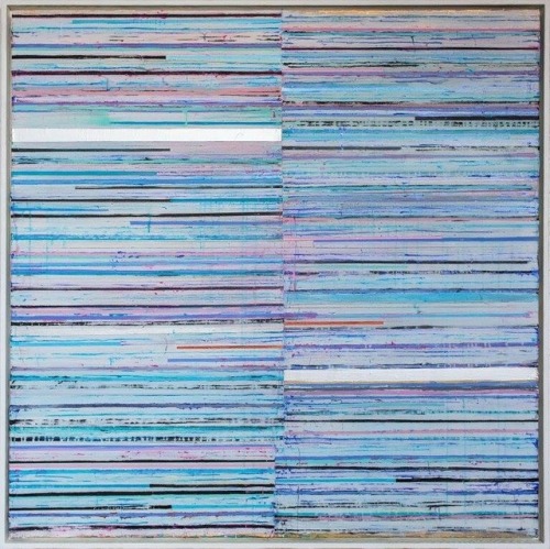 immafuster: Mark Zimmermann - He then traveled to Rhodes (2017). Acrylic on canvas. 127 cm x 127 cm.