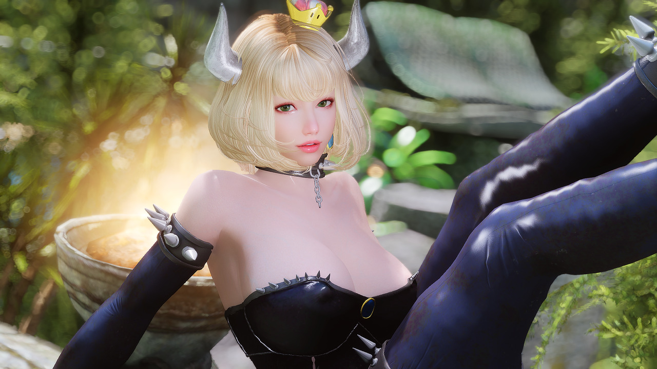 thebodyhunterskyrim:Bowsette outfit &lt;3