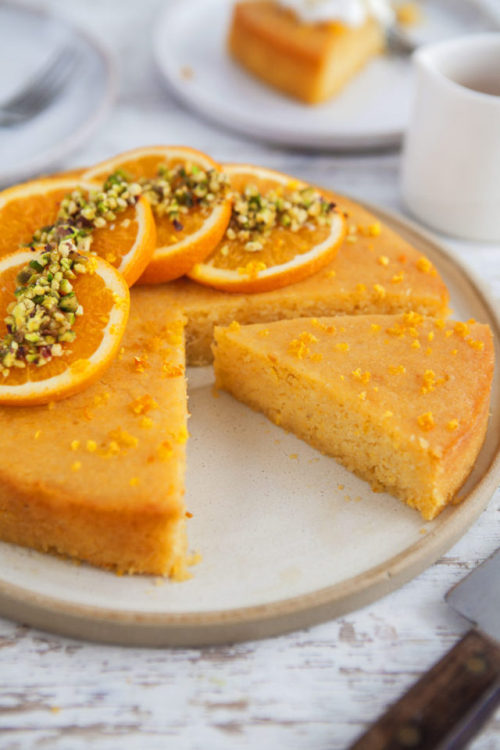 Vegan Gluten Free Orange Polenta Cake