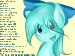 askshinytheslime:  Snow/Mint: So you have two mom’s? Sh: Well… yes, i guess so. Flitter is my mom and Rainbow. (((Also it’s kinda personal. and my secondary mom, ask me to not telling why she saved me or created slime me… When she found me she