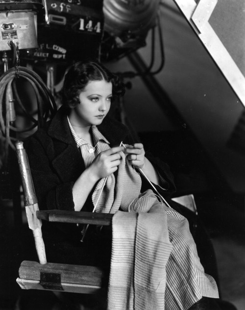 oldhollywoodpage:Sylvia Sidney on the set of Ladies of the Big House (1931)