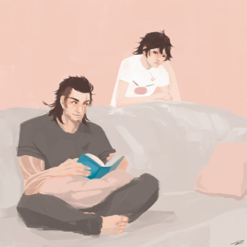 00323z:  “Is that book interesting?” - Final Fantasy XV (TV Game) Gladiolus and Irisnow, I started “100 Amicitia Challenge" till the Episode Gladiolus DLC available :) Plz check my twitter