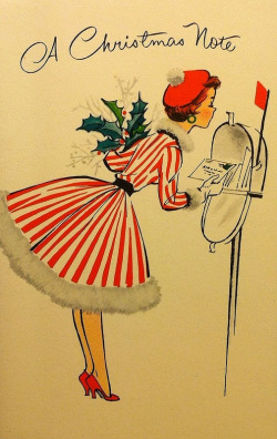 fuckyeahvintage-retro:  Vintage Christmas card 