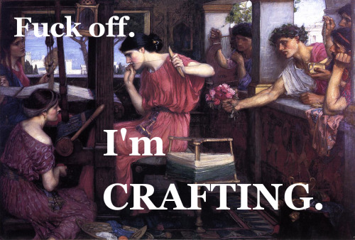 textilenerd: alexheberling: bitchfaceart: John William Waterhouse, Penelope and the Suitors&nbs