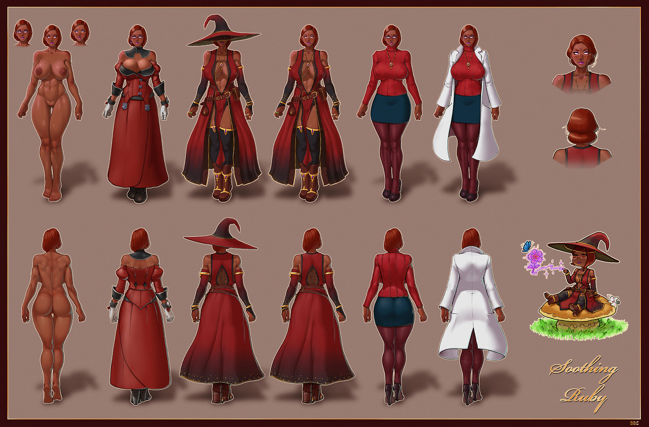 eirgallant: bbc-chan:  Soothing Ruby - Character Sheet Hi-res version here.These