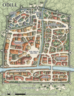 Venatusmaps:  The City Of Odill, Created For Dan Hass’ Adventure Modules.