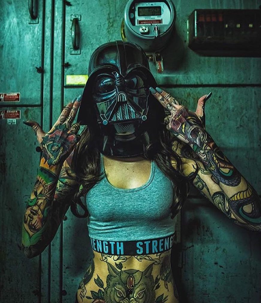 hottygram:  Welcome to the dark side. (@angela_mazzanti x @jikavisual) #tattoo #ink