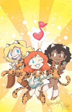 katiecandraw: A cover I did for Archie’s Little Josie and the Pussycats.  http://www.cbr.com/archie-comics-baltazar-franco-little-josie-and-the-pussycats/ 