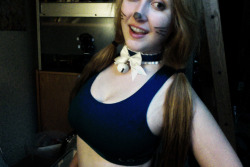 kinkykitfox:  Cute photos of me in a collar.