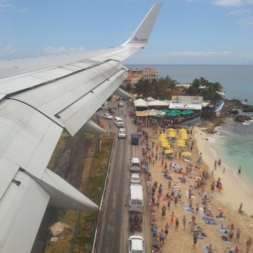instagram:  Capturing the Airplanes of St. Maarten’s Maho Beach with @samhorine  To view more photos and videos from Maho Beach, explore the Maho Beach, Sint Maarten location page.  Maho Beach on the Dutch side of the Caribbean country of Sint Maarten
