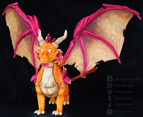 nazegoreng:Handmade Ignitus the dragon plushie. I spent hundreds of hours making this guy, I hope yo