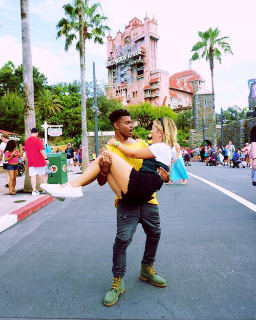 mybodywakesup: Olivia Holt and Aubrey Joseph visit Disney World on July 30th, 2018.