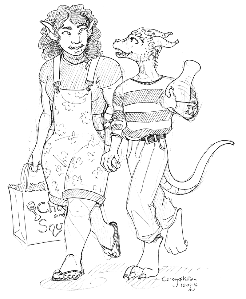 alisonwilgus: Straight-to-Inktober Day 27: Carey and Killian’s Hot Pottery Date 