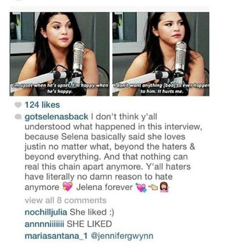 @selenagomez liked @gotselenasback pic #jelena