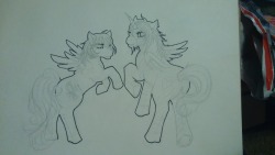 Found these while cleaning. Back in 2009 a friend in high school asked me to design us ponies. My first rendition of a pony-self xD