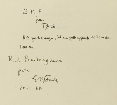 telawrence:E.M. Forster’s edition of Seven Pillars of Wisdom, sold at auction in December 2012 for 9