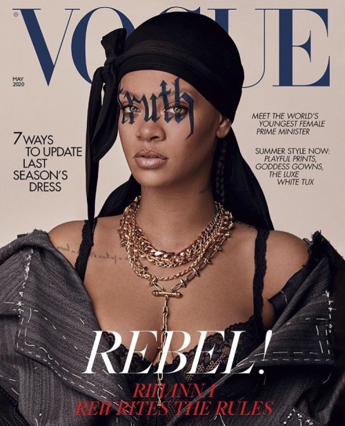 RIHANNA for BRITISH VOGUE April 2020 Art. 1966mag.com