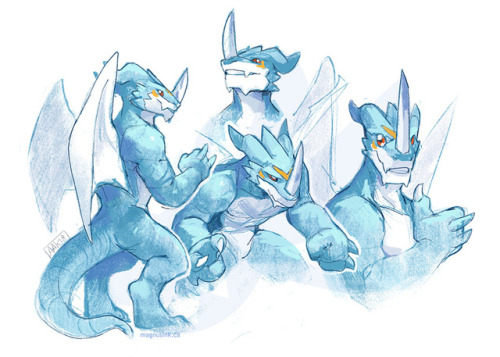 weremagnus:Some XVeemon sketches drawn while on vacation last week.