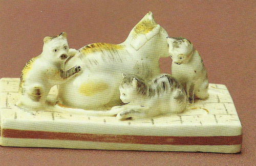 applewhirlings: 19th century cat figurines and kingpins from Cat Collectables p.1992