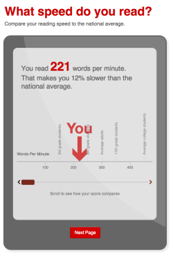 edwardspoonhands:  Just took a reading test from Staples and confirmed that I am still a slower-than-average reader. I mean, I read a LOT, and I love it, and I’ve gotten much faster over the years. But while my dyslexia is mild, it is not something