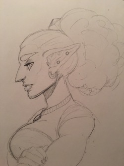 Soullesshusk: My Tablet Is Broken So Here’s A Pencil Sketch I Did Of A Gerudo Lady.