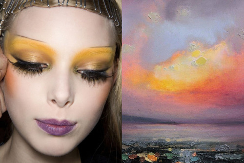 Match #417Makeup by Pat McGrath at Christian Dior Fall 2009 | Painting by Scott Naismith (detail)Mor