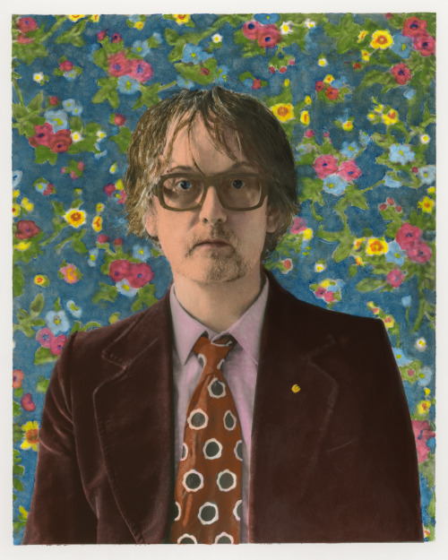 Jarvis Cocker photographed in B&W by Chris Schoonover for Flaunt MagazineHand Colored by his mot