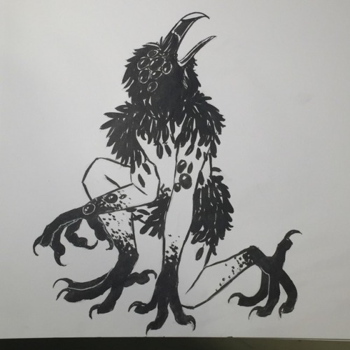 Demon Crow boi is back and ready for inktober