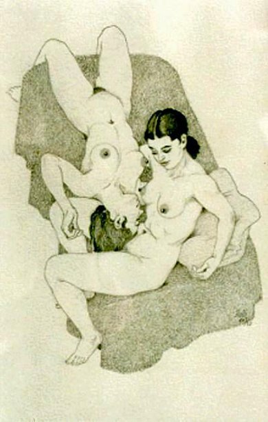 jonilover:  Seated And Reclining Nude, Hubert Bernadus Wilhelmus de Ru(1902-1980, Dutch) 