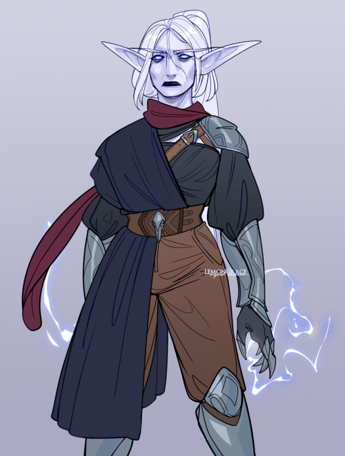 peeled Eluein from her cloak and gave her a new, more casual outfit (clawed gauntlets stay on)