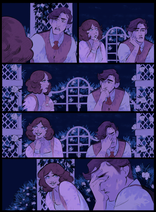 Daisy and Nick having a chat in the recent Great Gatsby webcomic updateAvailable to read on Webtoons