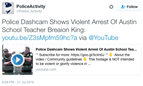 micdotcom:  Footage shows teacher Breaion King’s brutal arrest, officer saying black people ha